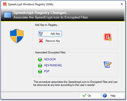 Associate the Speedcrypt Icon